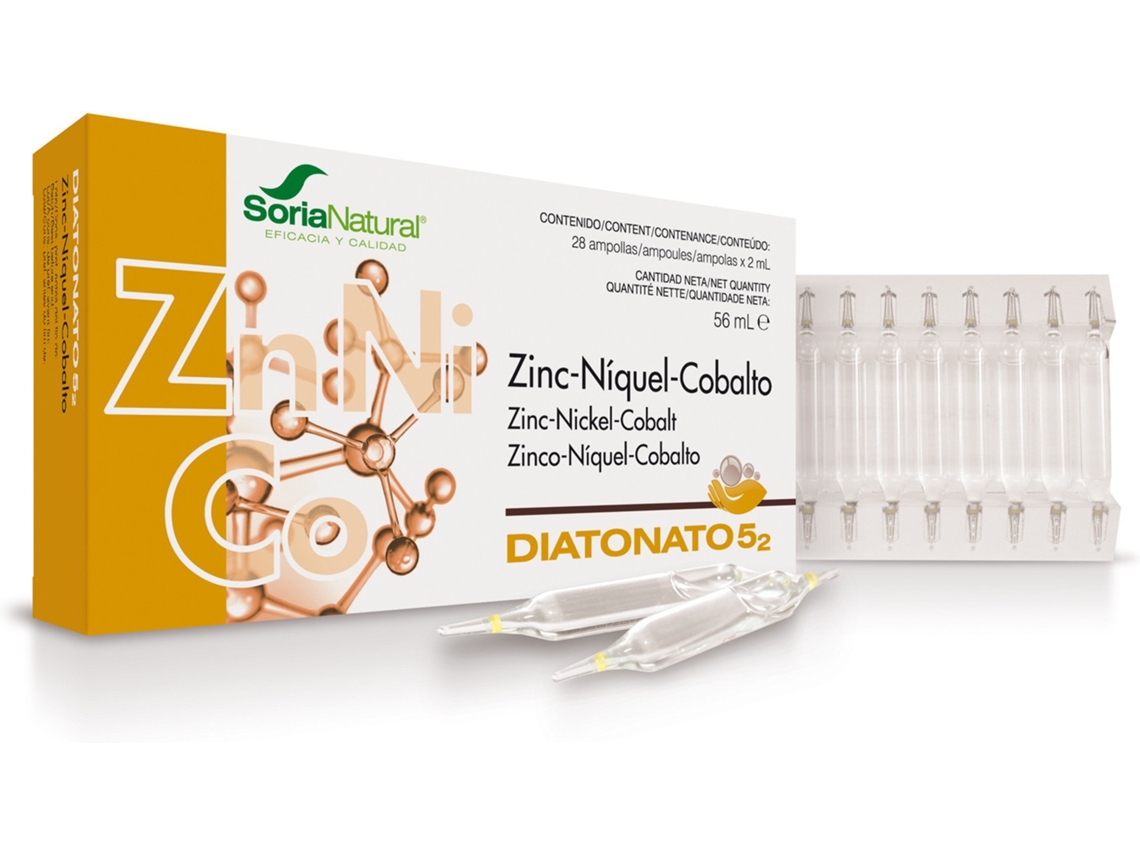 Complemento Alimentar SORIA NATURAL Diatonato 5/2 ZincomNiquel/Cobal 28 X