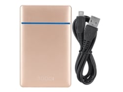 Batería Portátil (puerto Usb Doble Con Cable Integrado) 3000mah Oro Lp86