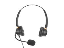 Auriculares binaurales con micrófono con cancelación de ruido y control de volumen