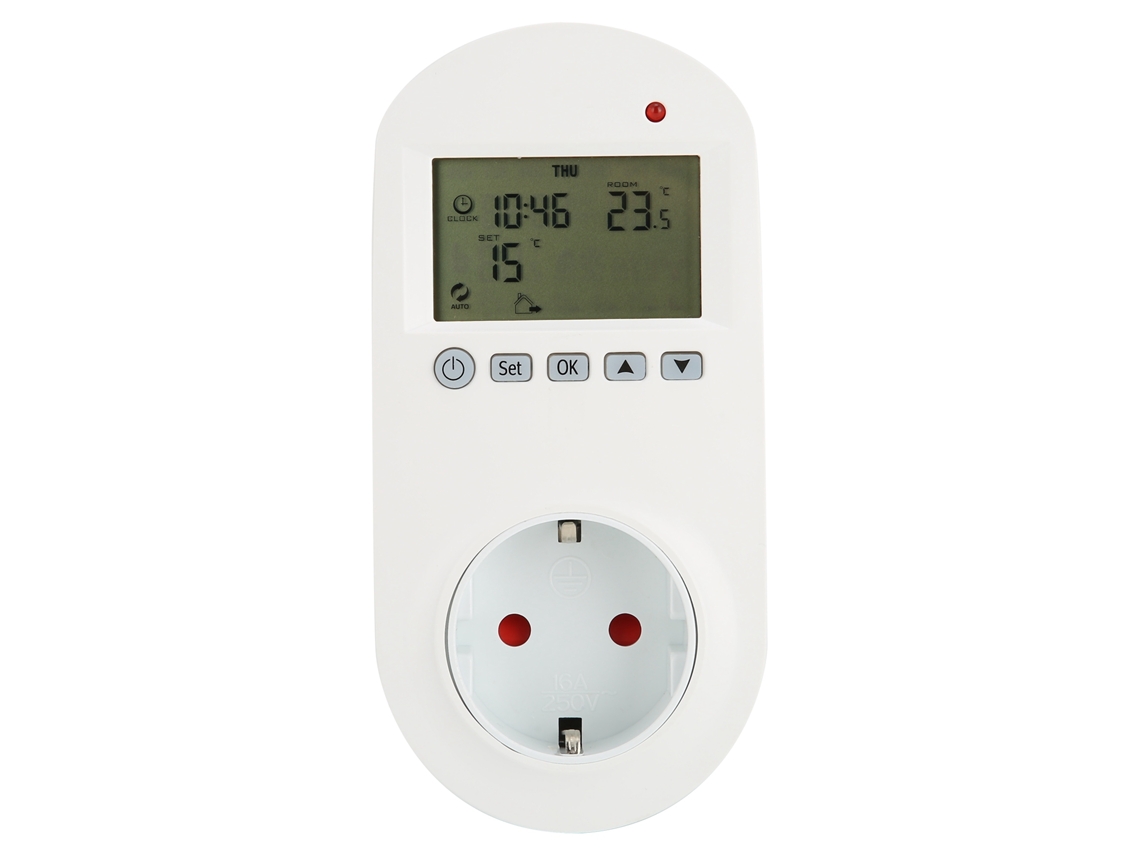 Termostato Enchufable Programable De 16 A Para Control De Temperatura De Calefacción Eléctrica.