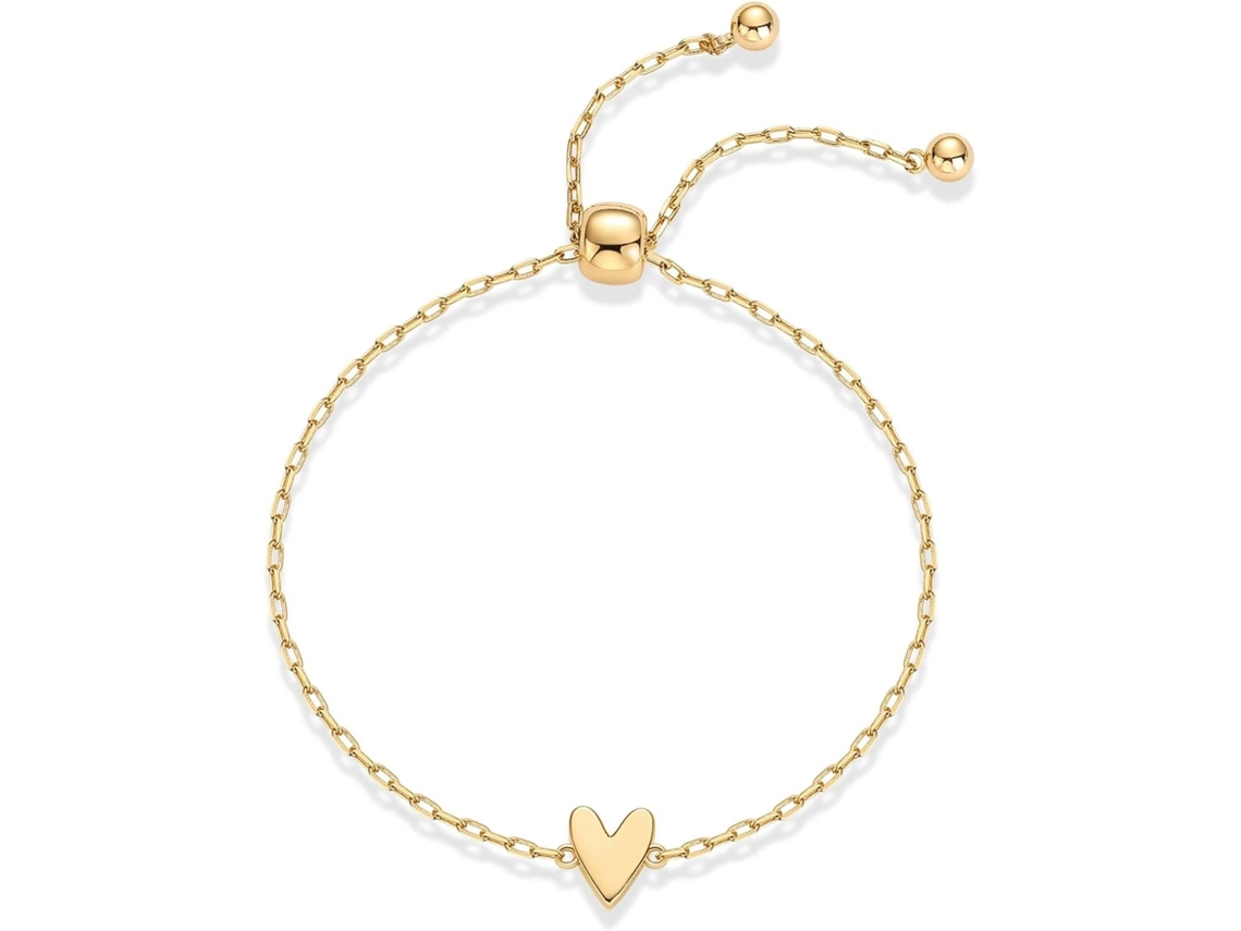 Pulsera para mujer con colgante en forma de corazón chapado en oro (Oro) Specment