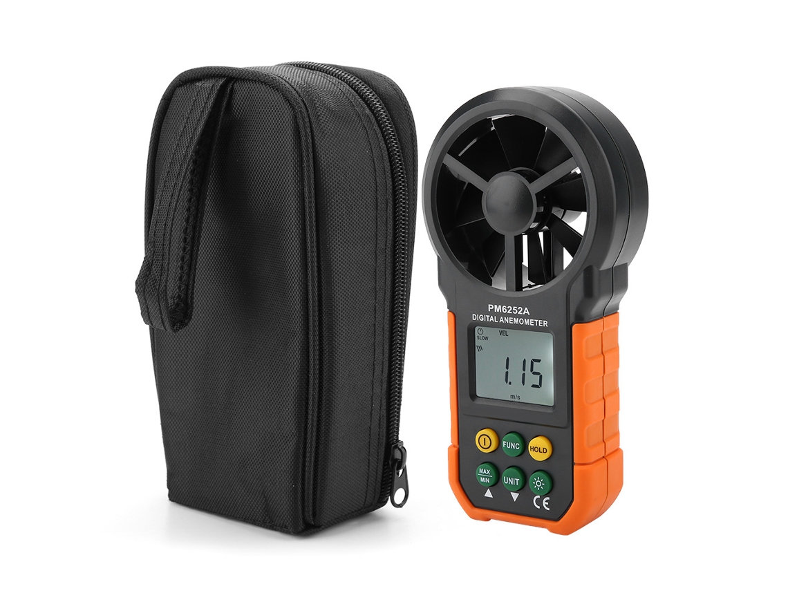 Medidor De Velocidad Del Viento Digital Peakmeter Pm6252a, Anemómetro Portátil Con Medición De Flujo De Aire.