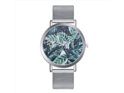 Reloj De Cuarzo Analógico Zhoulianfa Moda Unisex Pulsera Plata Ocio