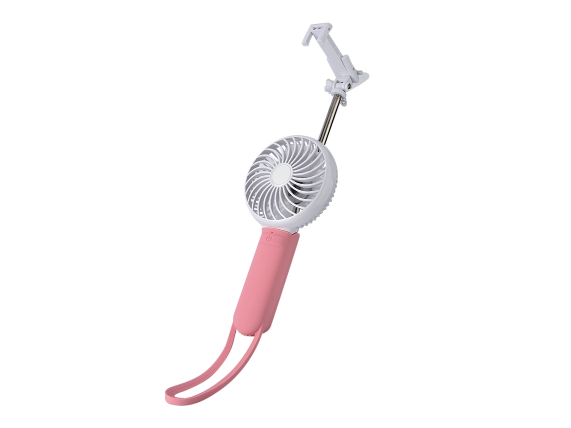 Palo Para Selfie Con Mini Ventilador (selfie Telescópico, Ajuste De Temperatura Portátil)