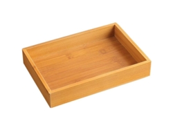 Plato Mediano De Madera, Caja De Almacenamiento De Bambú, Ideal Para Salones, Dulces, Frutas Y Aperitivos.