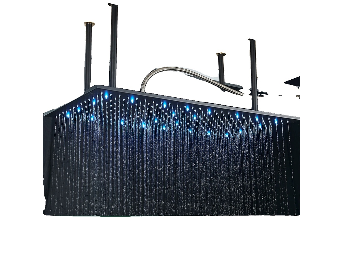 Chuveiro, Estilo Chuva, Indicador De Temperatura Led, Led Preto