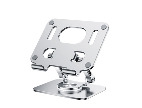 Soporte de tableta giratorio de 360 grados con disipación de calor plegable portátil Plata