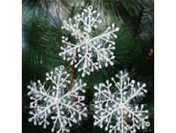 Adornos Navideños De Copos De Nieve Para El Árbol, Decoraciones Colgantes Festivas De Pvc, 8-15 Cm.