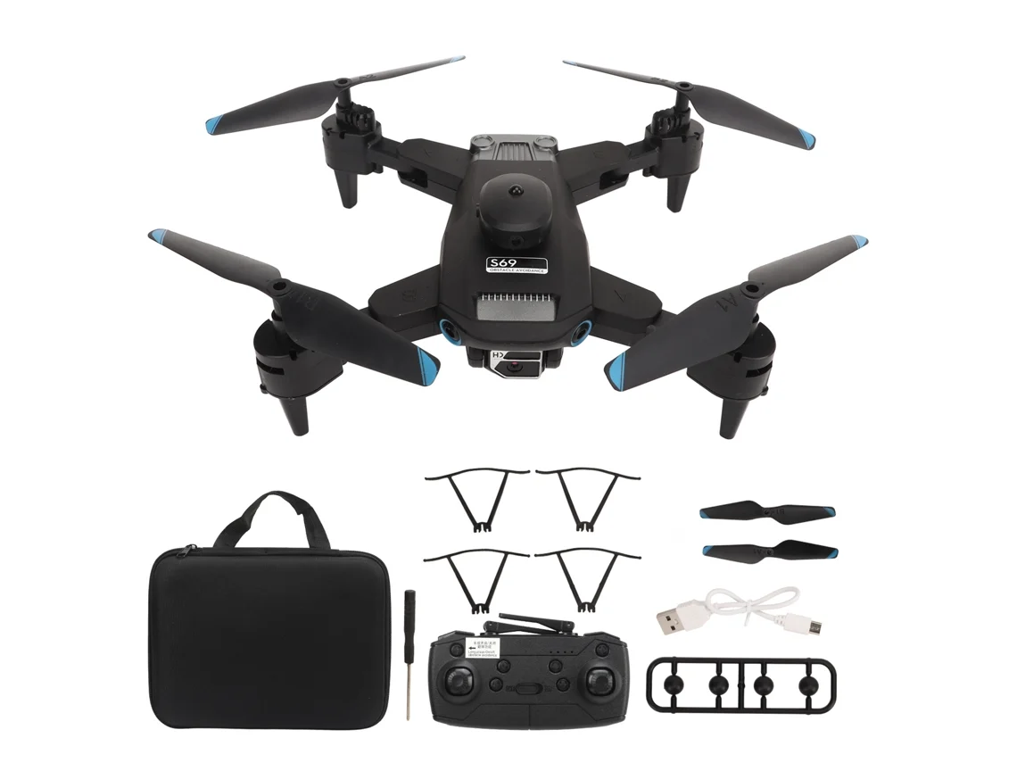 Drone S69 Con Cámara Dual 4k Hd 50x Zoom Control Remoto Teléfono Inteligente Hovering Rc Drone Para Adultos