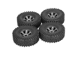 Ymsl 4 Piezas Neumáticos Austar Ax-5020a 1.9 Pulgadas Con Cubos Metálicos Para Rc Rock Crawler 1/10 Traxxas Redcat Scx10 Axial Hxl
