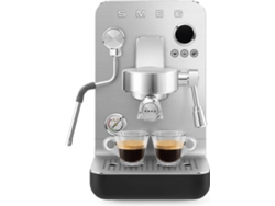 Máquina de Café expreso SMEG EMC02BLMEU (15 bares - Café molido y cápsulas - Negro)