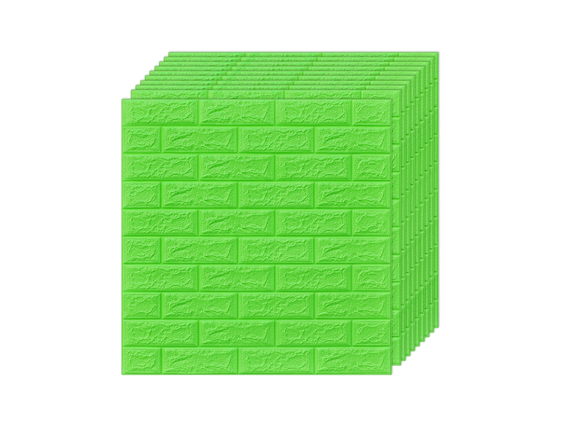10 paneles de pared 3D de espuma de PE autoadhesiva impermeable, 4 mm x 35 cm x 38,5 cm, fácil aplicación, decoración de interiores.