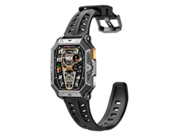 Smartwatch X1 Pro con batería de 1000mAh, resistente al agua hasta 10m para nadar, brújula, barómetro y pantalla AMOLED (negro)