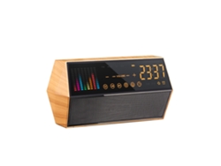 Altavoz Portátil Bluetooth 5.2 Con Radio Fm, Despertador Y Ranura Para Tarjeta Tf, Diseño De Imitación Madera.