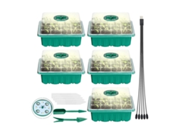 Kit De Germinación Con 60 Celdas Y Lámparas De Crecimiento Vegetal Con Herramientas De Trasplante.