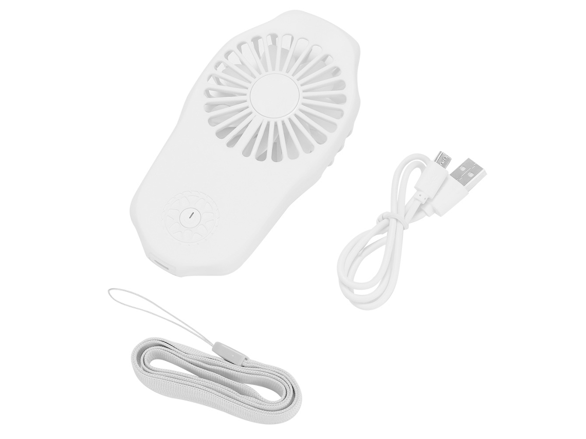 Ventilador USB portátil con cable para uso en exteriores, carga rápida.