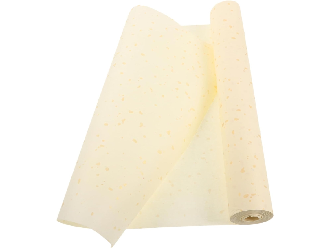 Papel Artístico Chino Xuan, Rollo De 35 Cm X 20 M, Color Beige Claro, Semiabsorbente.