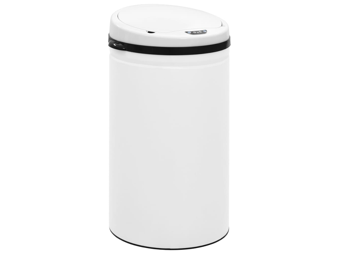 Abridor de botellas automático con tapa vidaxl, 50 L, acero, blanco
