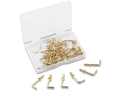 100 Ganchos De Tornillo En Ángulo Recto De 1,5 Cm, Ganchos En L, Accesorios Con Estuche De Almacenamiento.