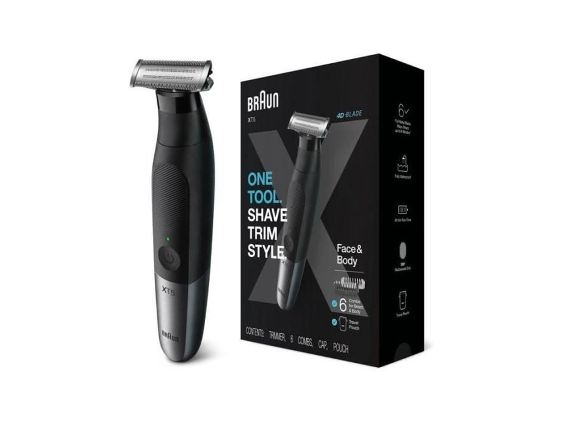 Máquina De Afeitar Braun Xt5200 4d Blade Cabeza Lavable Duración De La Batería 6 Meses