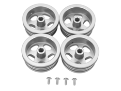 Mali 4pcs Aro de Roda de Carro Rc em Liga de Alumínio Estável e Estiloso para Carro Rc Mn82 e Lc79 Prata