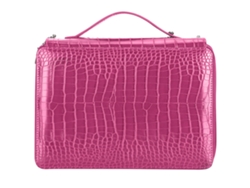Estuche De Lápices 5 Capas Con Cremallera Bolsa De Almacenamiento 252 Ranuras Capacidad Grande Rosa Rojo