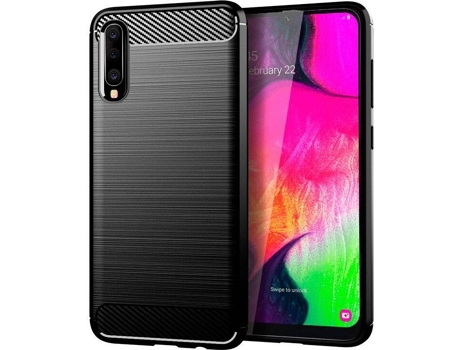 Carcasa Samsung Galaxy A70 Multi4you Gel TPU Carbono Negro