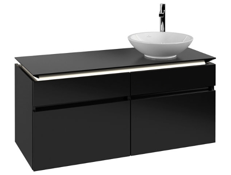 Villeroy &amp Boch Legato Vanity unit B582 1200x550x500mm lavabo a la derecha iluminación LED