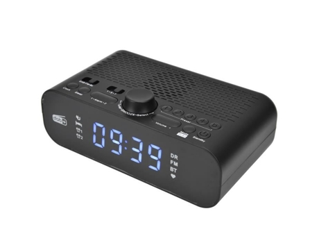HURRISE Reloj Despertador de Radio LED Pantalla LED Ajustable de Bajo Brillo Reloj Despertador Digital de Radio DAB FM para Casa