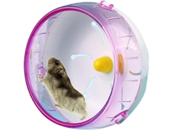 Rueda De Ejercicio Para Hamsters Silenciosa De Alta Calidad Con Diseño Antideslizante Y Fácil Instalación Para Pequeños Roedores Rosado 12 Cm
