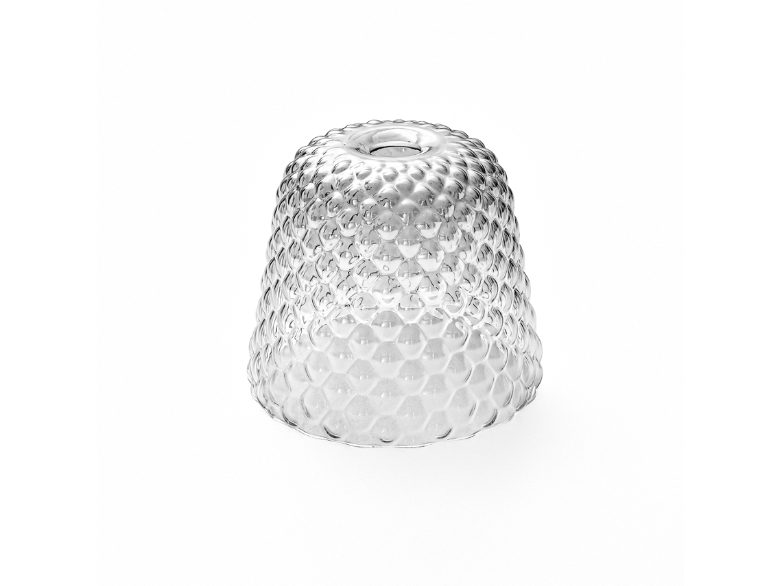 Difusor de cristal ahumado para lámparas colgantes, acabado transparente, diseño decorativo, casquillo E27 D.25x21.5, Gea Luce (vidrio pequeño)