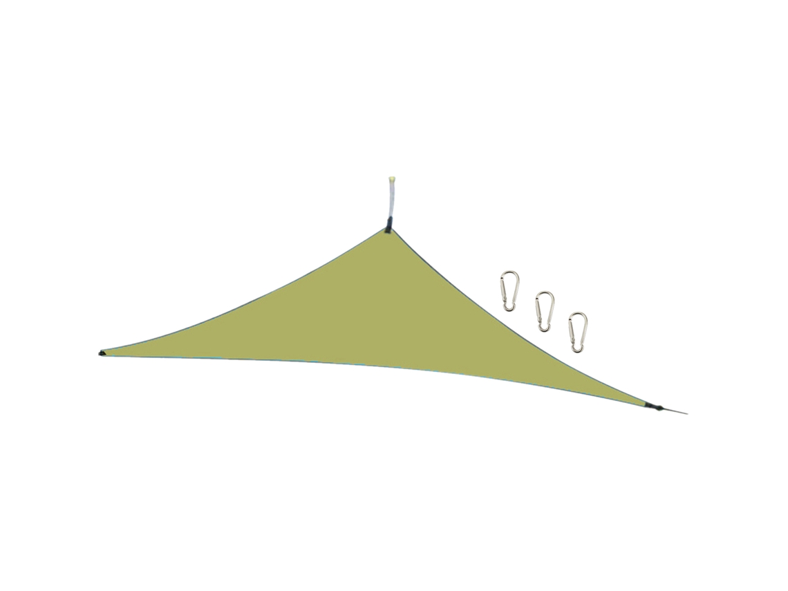 Toldo triangular resistente a los rayos UV de 13 pies para jardín exterior