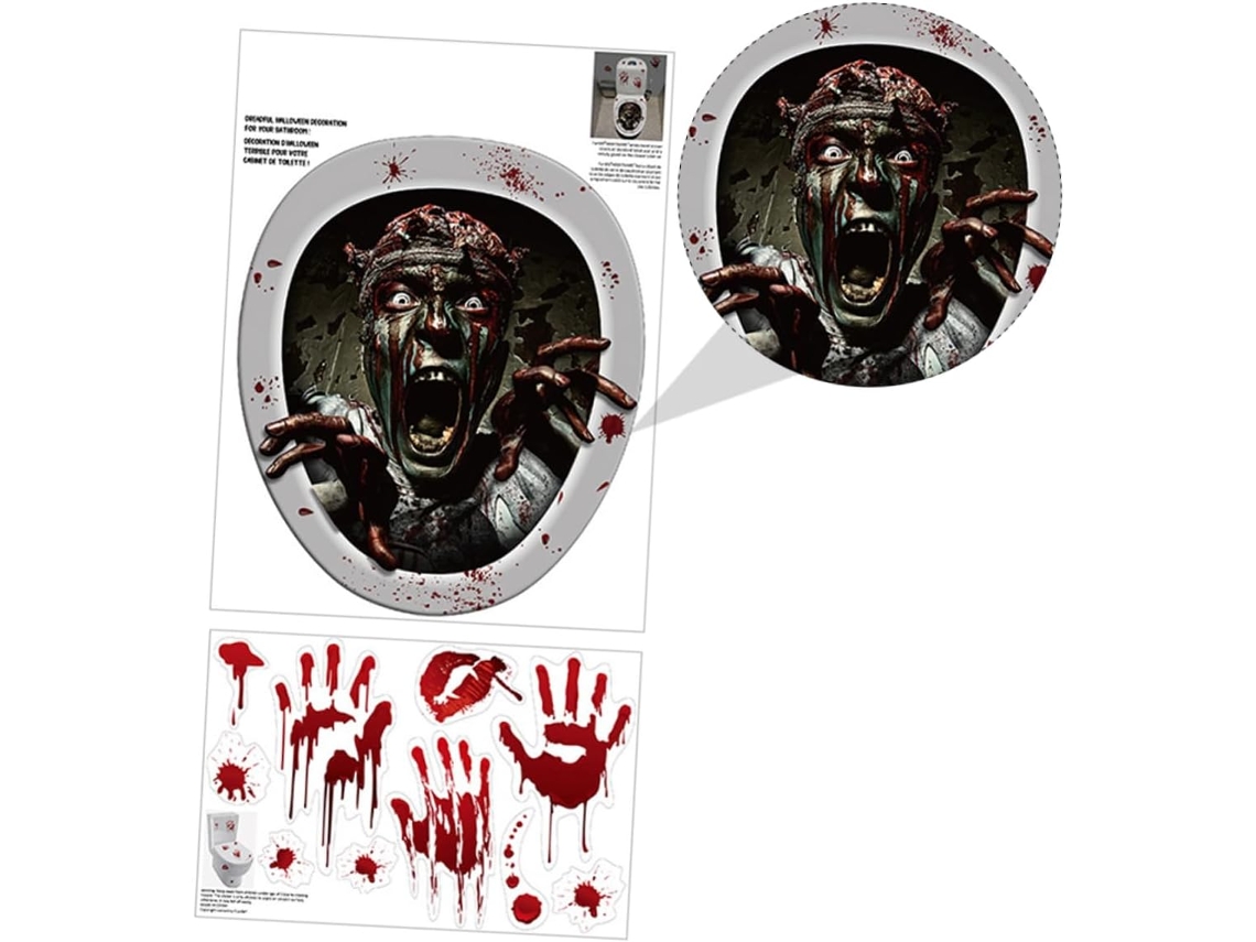 1 juego de pegatinas de Halloween para ventanas: decoraciones espeluznantes para un ambiente festivo y divertido - Slowmoose