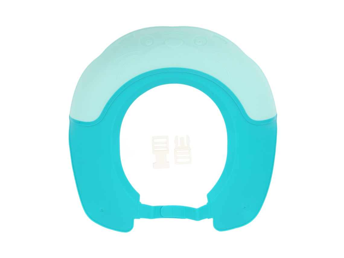 Protector De Pelo Infantil Ajustable De Silicona Impermeable Con Borde Ancho Para El Baño - Verde