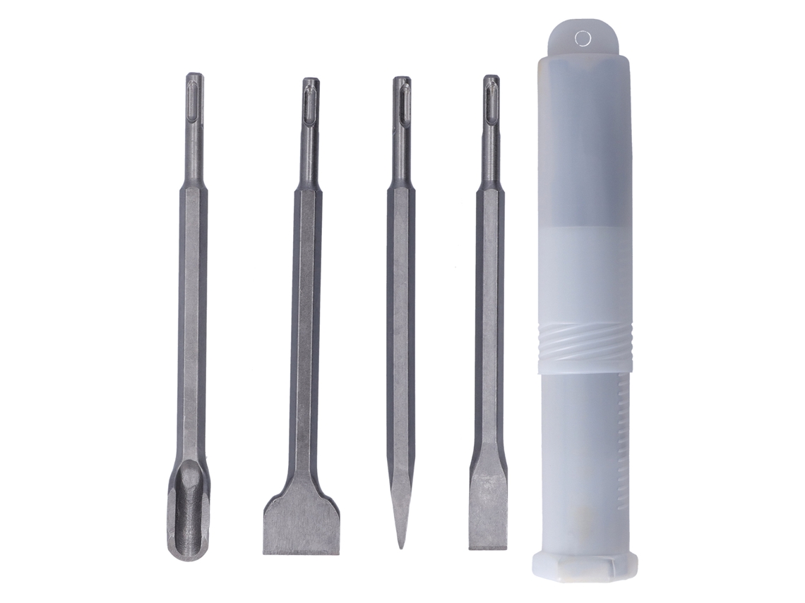 Kit De 4 Brocas Sds Plus 40cr De 250 Mm Para Taladro Percutor Rotativo Para Retirar Baldosas Y Hormigón.