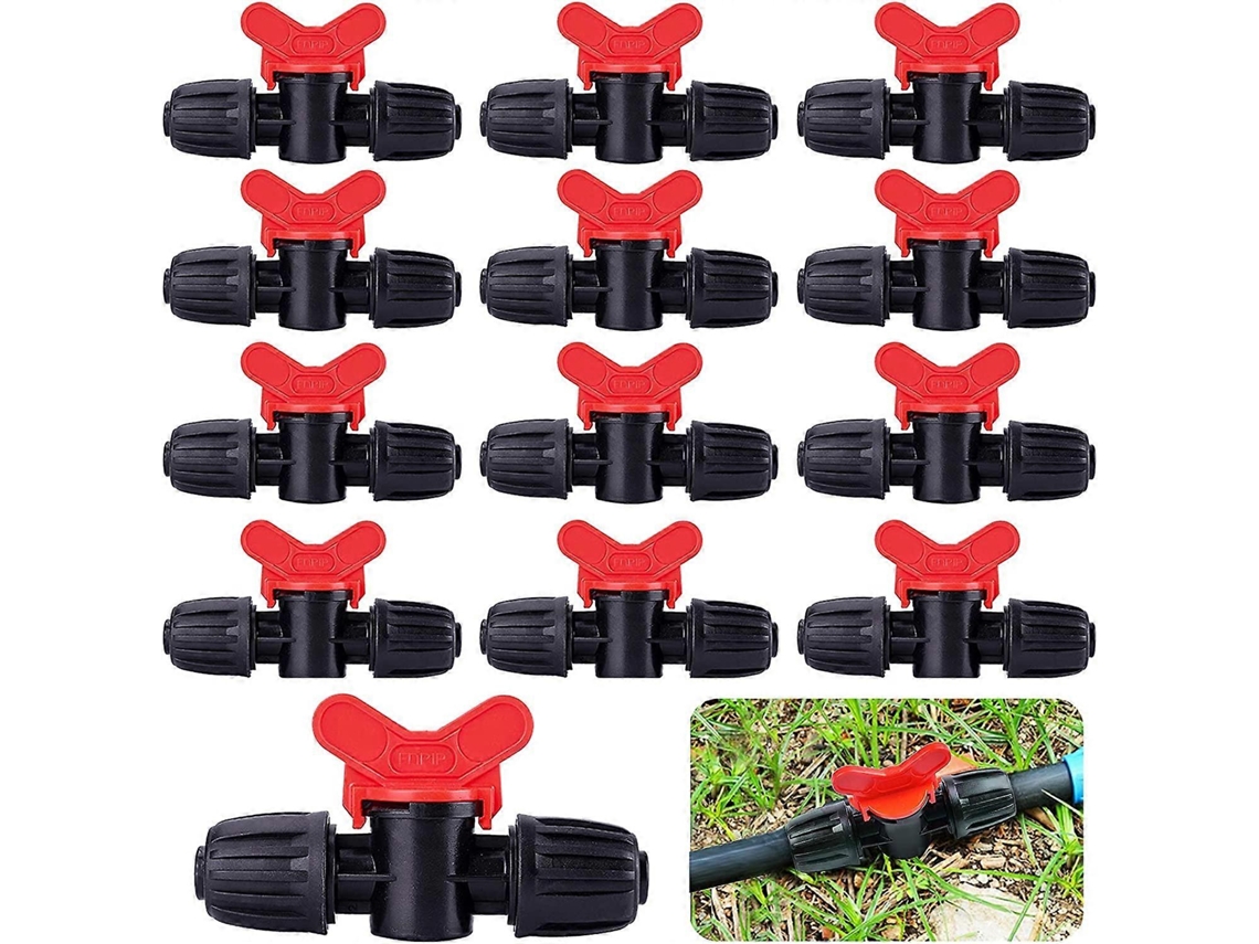 20 válvulas de cierre para riego por goteo de 16 mm, conexiones de manguera económicas para jardín, tope/conexión de agua (sin marca)