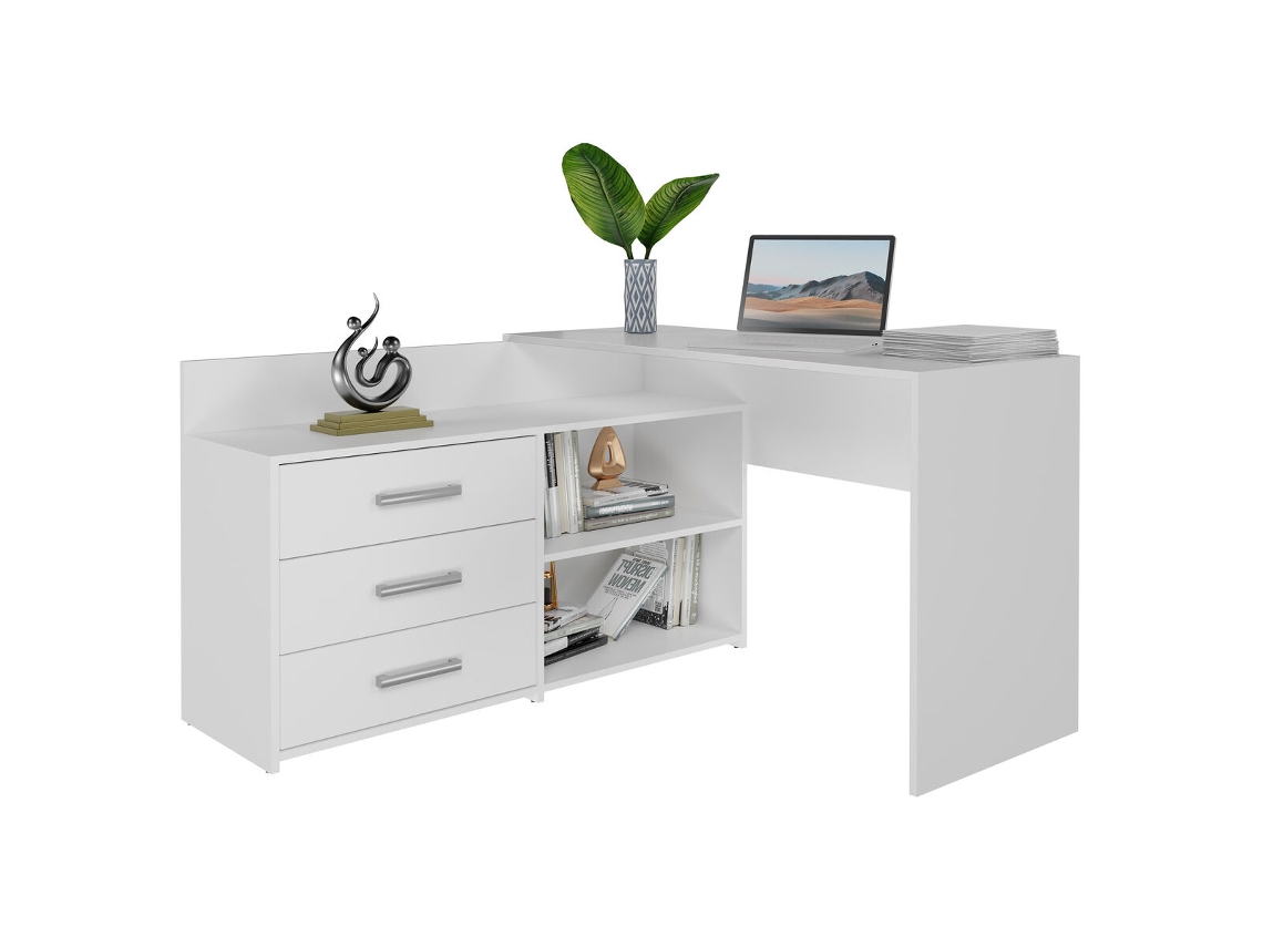 Escritorio TOP E SHOP DANY BIEL KPL Blanco Plateado 50x120x76 cm
