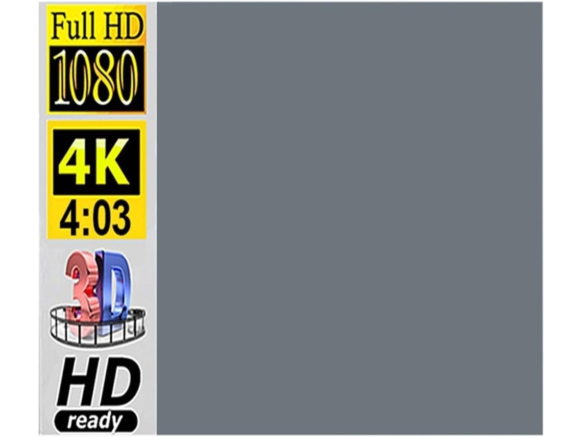 Pantalla De Proyección, Proyector Con Relación De Aspecto 4:3, 60, 72, 84, 92, 100, 110 Pulgadas, 1080p Hd,