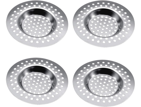 4 Uds. Filtro de fregadero filtro de drenaje de acero inoxidable, tapones de drenaje de colador cubierta de tapón de fregadero de baño de bañera de...