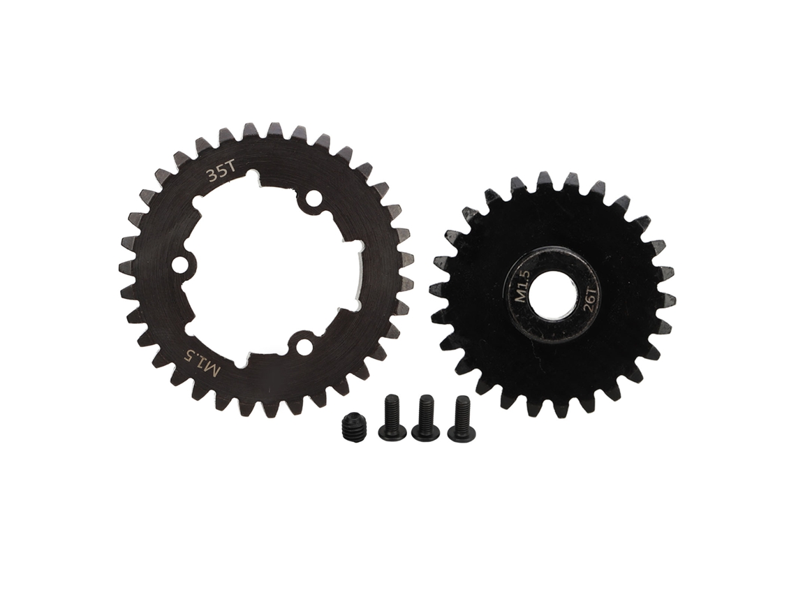 Engranaje Cónico Rc 35t Acero Resistente Al Desgaste M1.5 Conjunto Piñón Para Traxxas 1/5 6s 26t