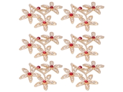 6 Broches De Flores En Forma De Estrella Con Diamantes De Imitación Para Manualidades, Ideales Para Decorar Ropa Y Zapatos.