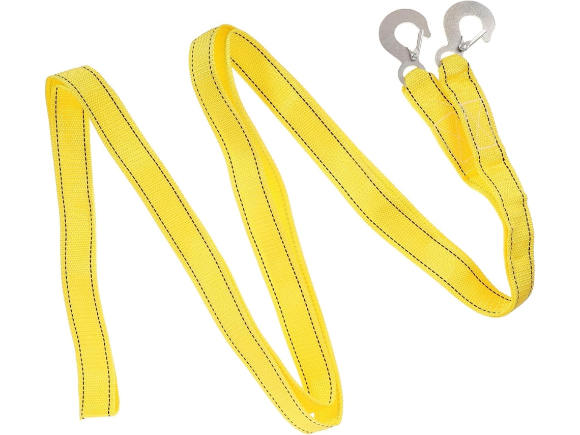 Correa De Remolque De Nailon De 3 Toneladas Y 4 Metros Con Ganchos, Cuerda Fluorescente De Alta Resistencia Para Vehículos.