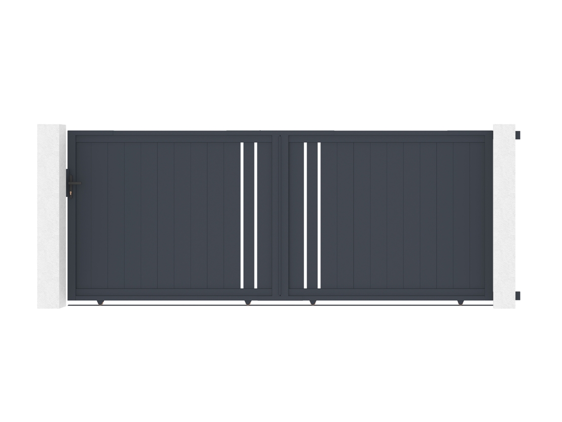 Puerta corredera de aluminio 4m giona H.160cm
