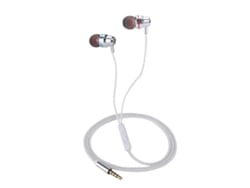 Auriculares Con Cable Metálicos De Sonido Estéreo Envolvente Con Micrófono Y Tapones De Oído De Doble Capa Para Pubg, Color Gris Plateado