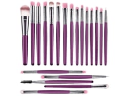 Juego De 20 Brochas De Maquillaje: Brochas Para Polvos, Brochas Para Base, Brochas Para Sombras De Ojos, Brochas Para Delineador De Ojos, Brochas Para Labios. Ideal Para Uso Profesional Y Diario.
