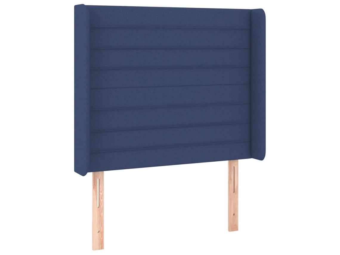 Cabecero VIDAXL Azul Tela (83x16x118/128 cm)