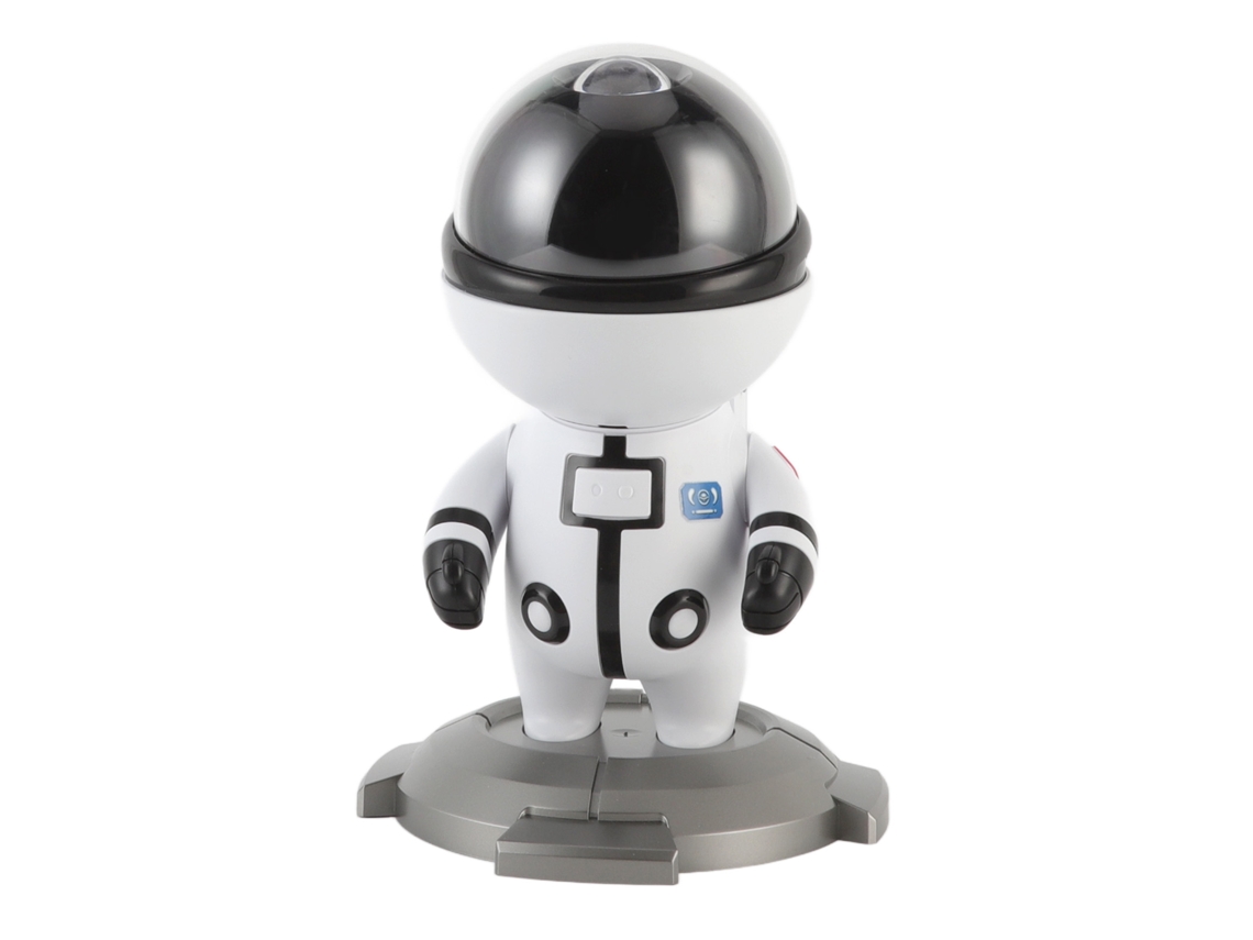 Proyector de luz nocturna LED USB con forma de astronauta - Blanco - Regalo para niños