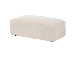 Otomana BELIANI Hellnar de Terciopelo Beige 52x102x39
