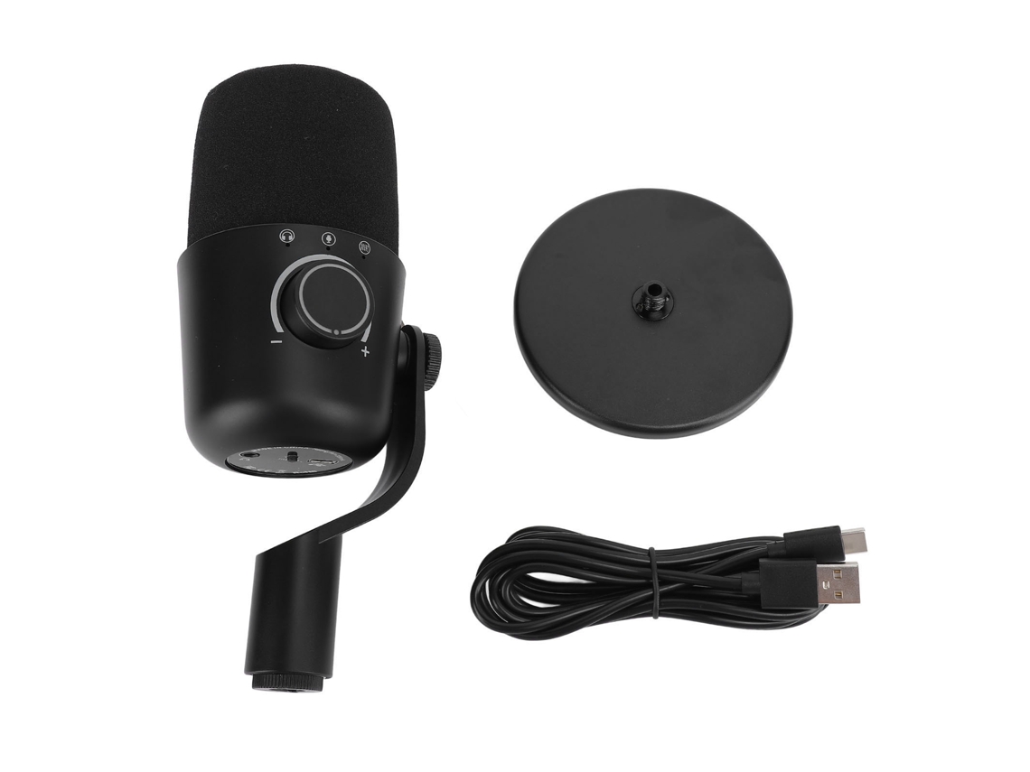 Micrófono Usb Para Juegos Con Luz Ambiental Y Ajuste De Ganancia Para Pc