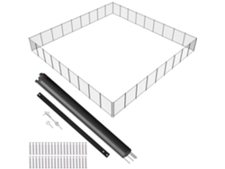 Barrera de seguridad para piscina de 1,21 x 32,91 m con marco de aluminio y malla Teslin Tekmaquinas